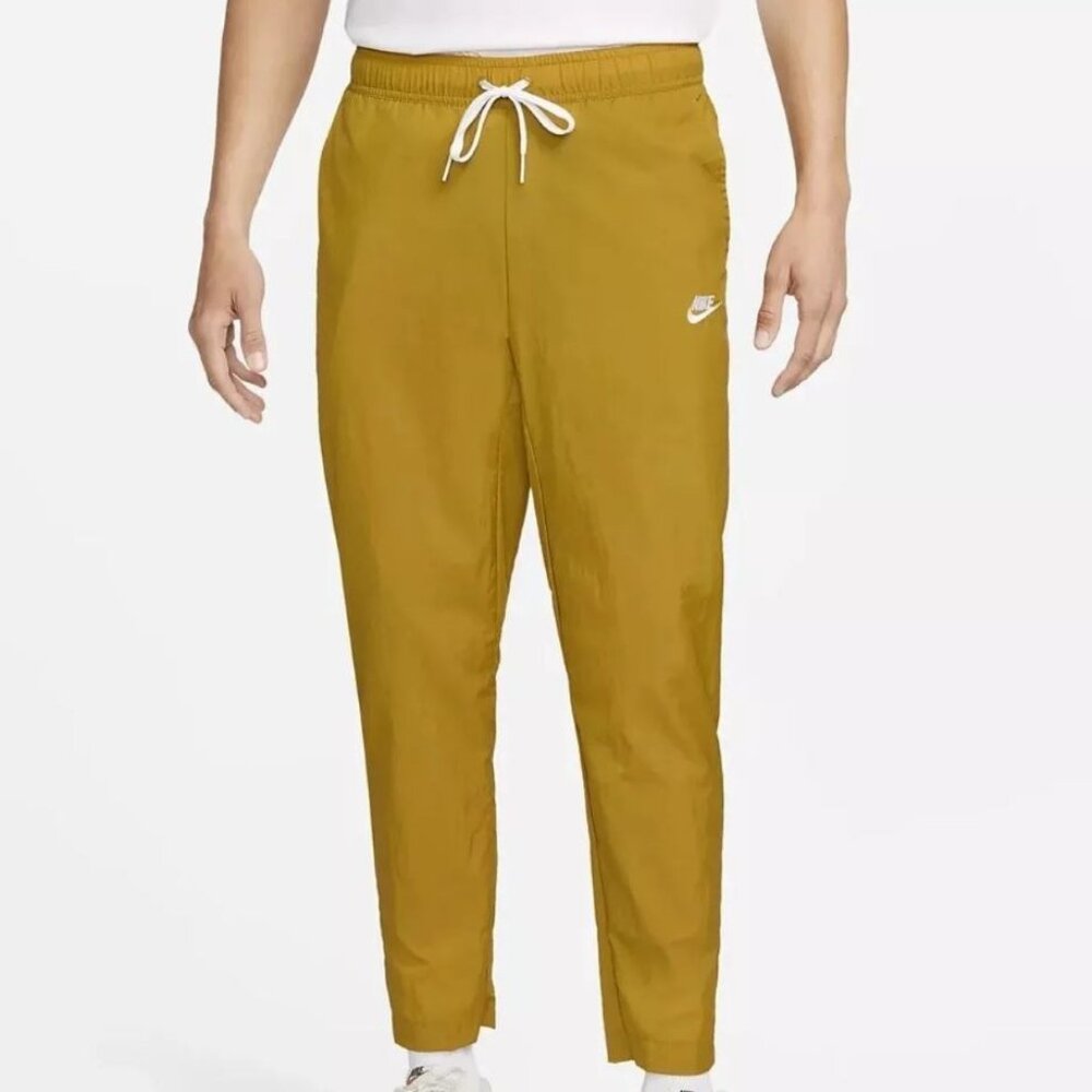 Nike Club Men's Lightweight Woven Pants FB7406 716 Yellow Mustard Sizes M, L, XL